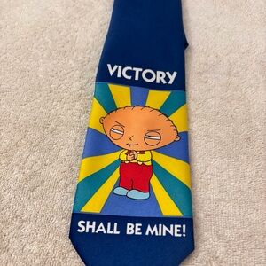 Ralph Marlin Unisex Tie Stewie Family Guy Victory Shall Be Mine 55” long